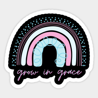 Grow in grace Christian Jesus Faith Bible Gift Verse Sticker